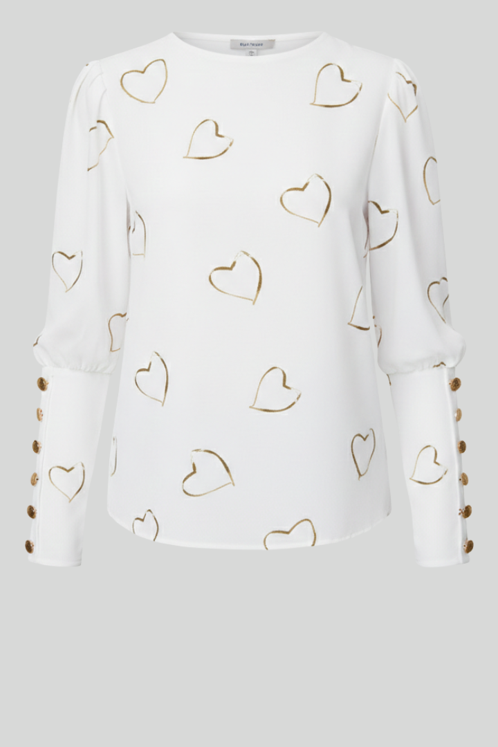 Women Heart Design Chic Blouse