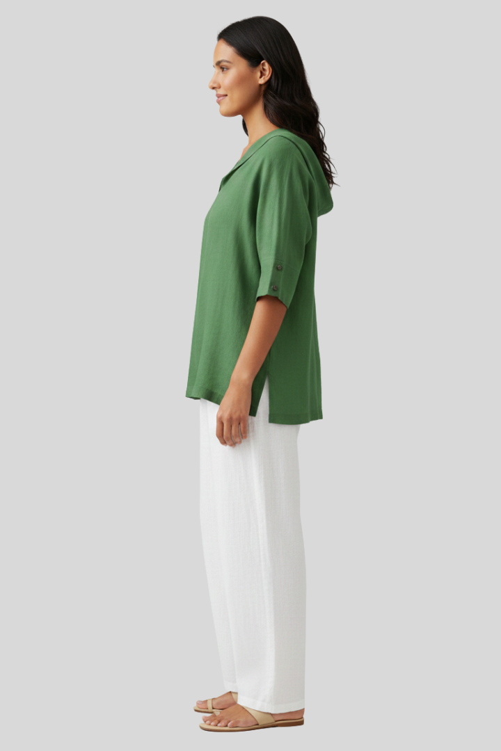 Breathable Casual Linen Blouse Women