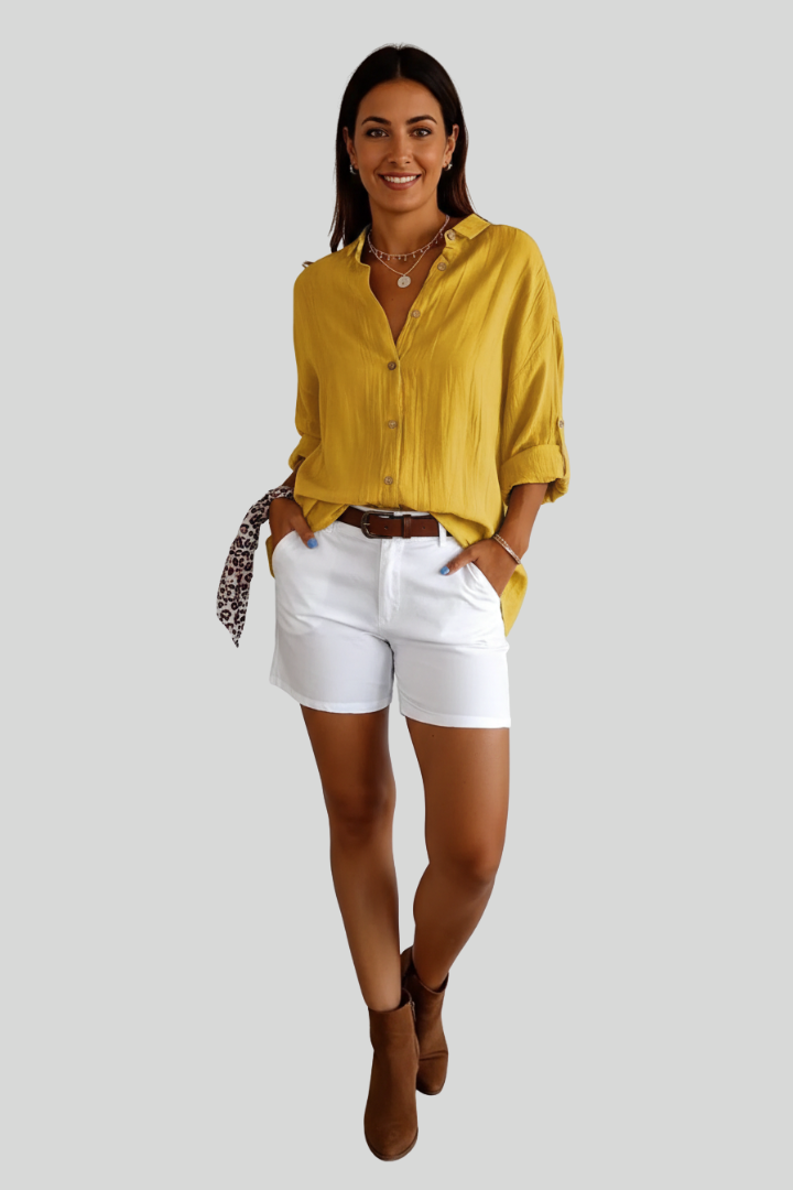 Elegant Pleated Women’s Blouse Maya