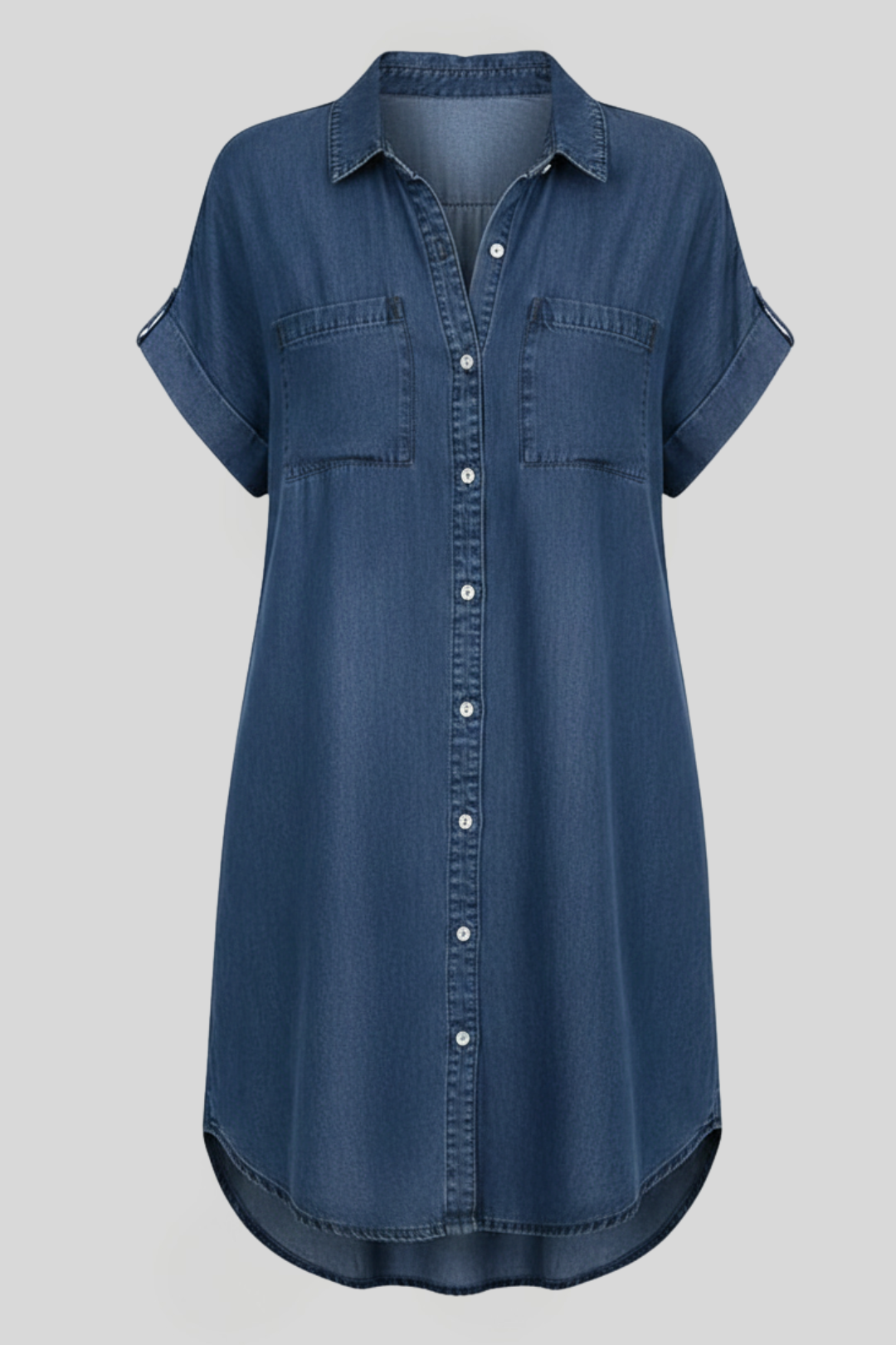 Women's Mini Button-Down Shirt Dress