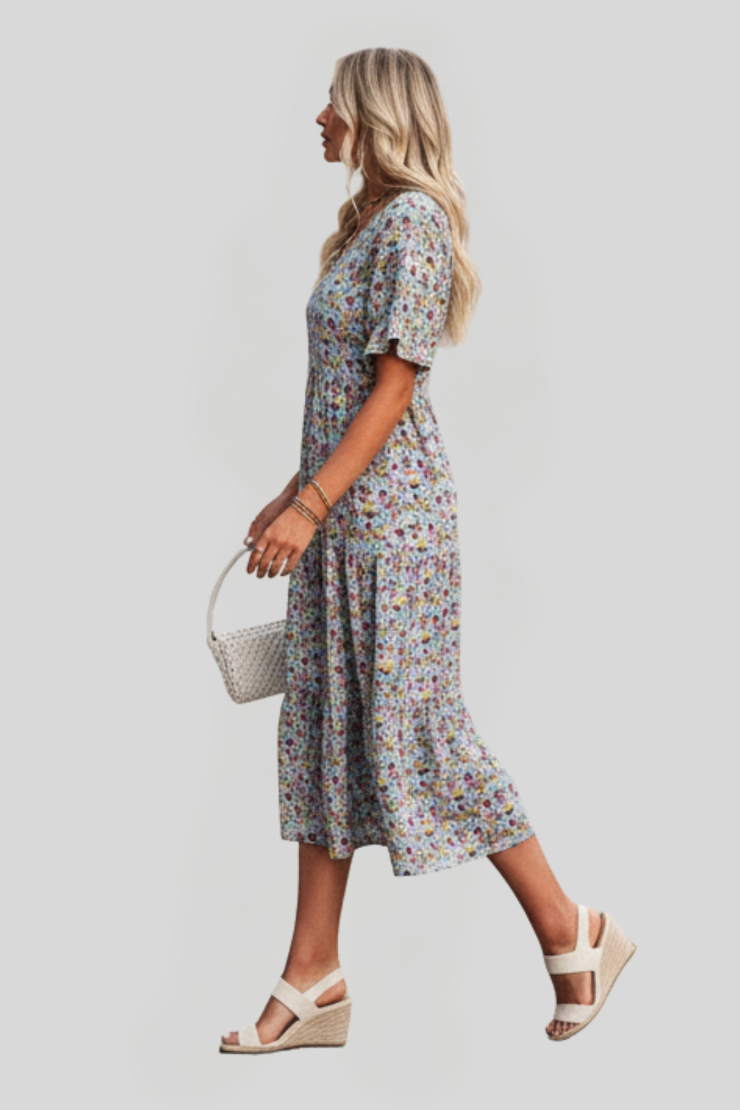 Women's Floral Midi Summer Dress