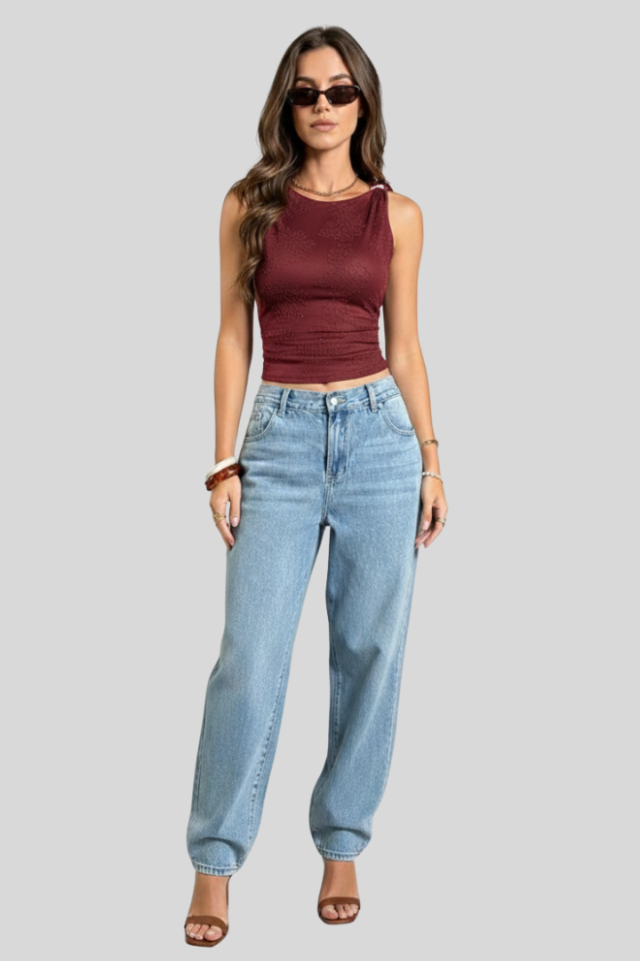 Women Gold Shoulder Tank Sleeveless Top