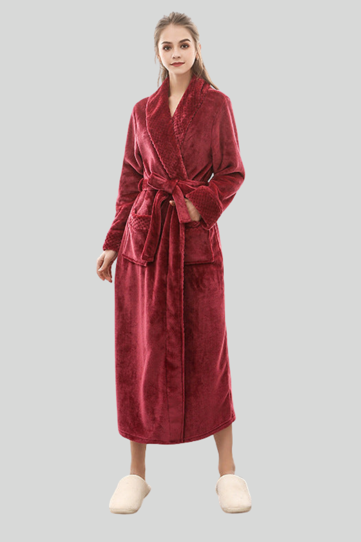 Unisex Soft Dressing Gown with Pockets