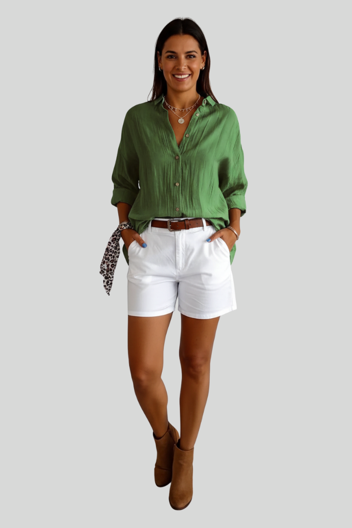 Elegant Pleated Women’s Blouse Maya