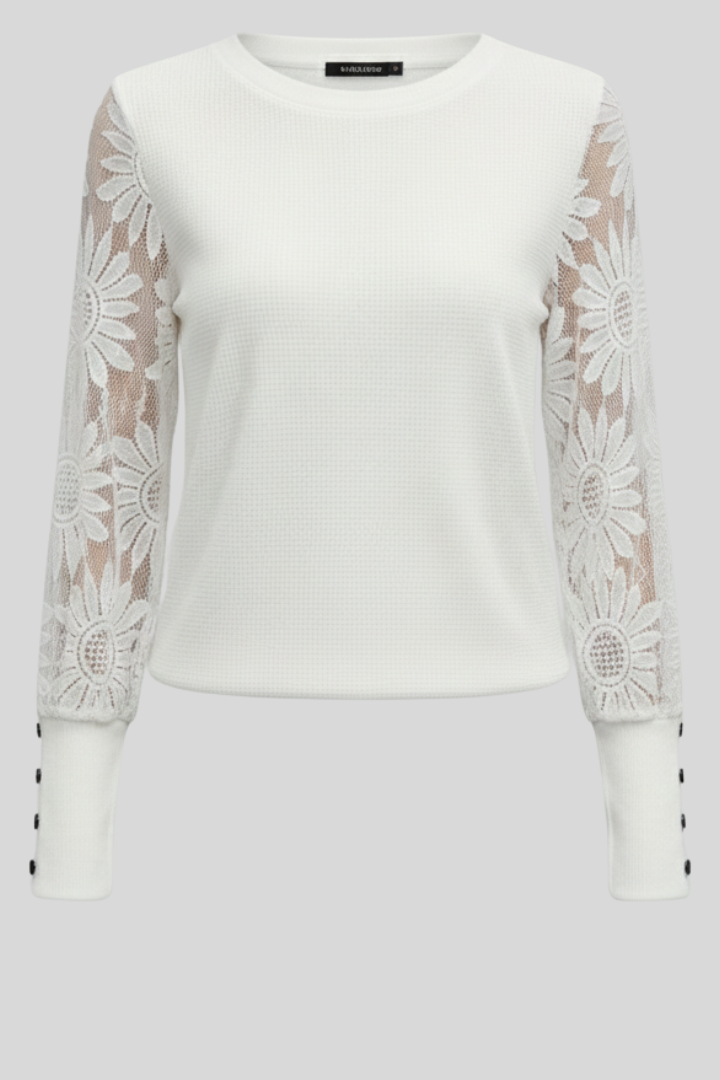 Floral Sleeve Elegant Women Blouse