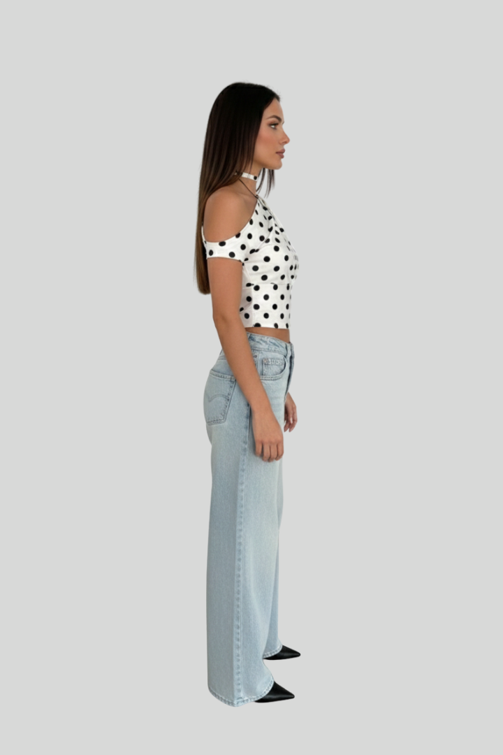 Polka Dot Summer Crop Top