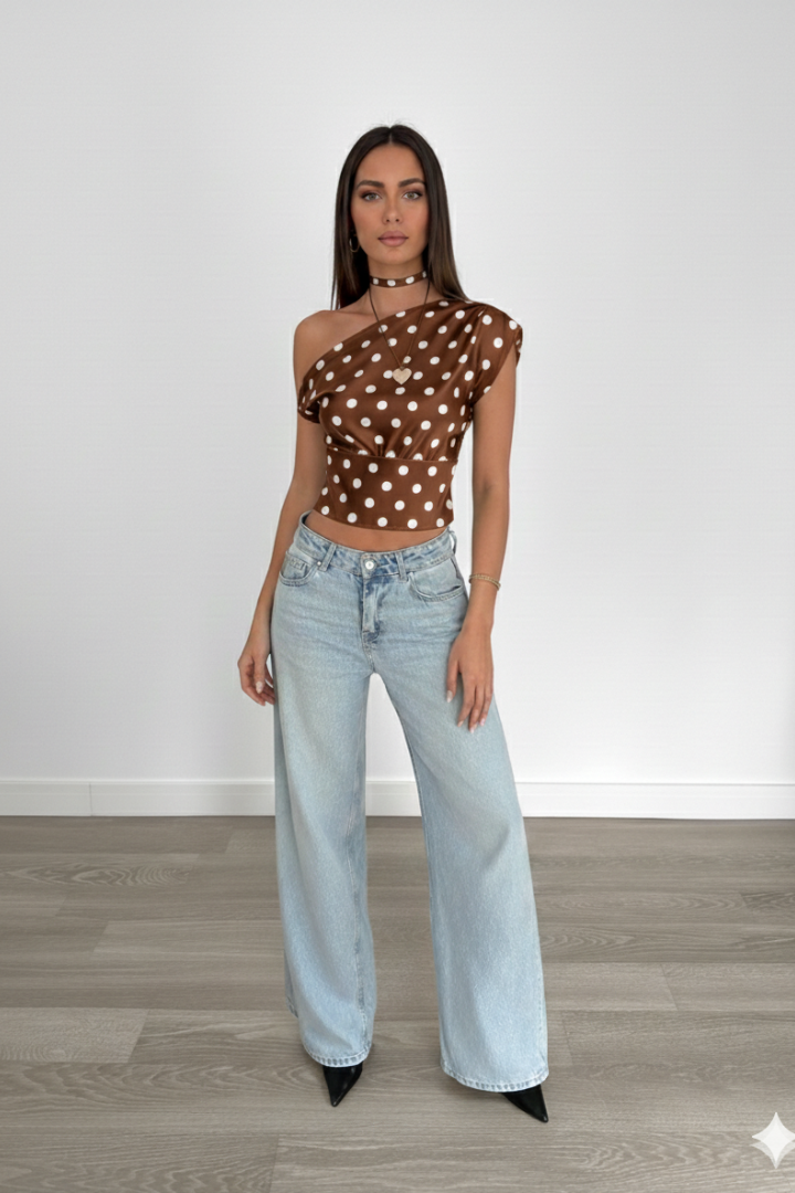 Polka Dot Summer Crop Top
