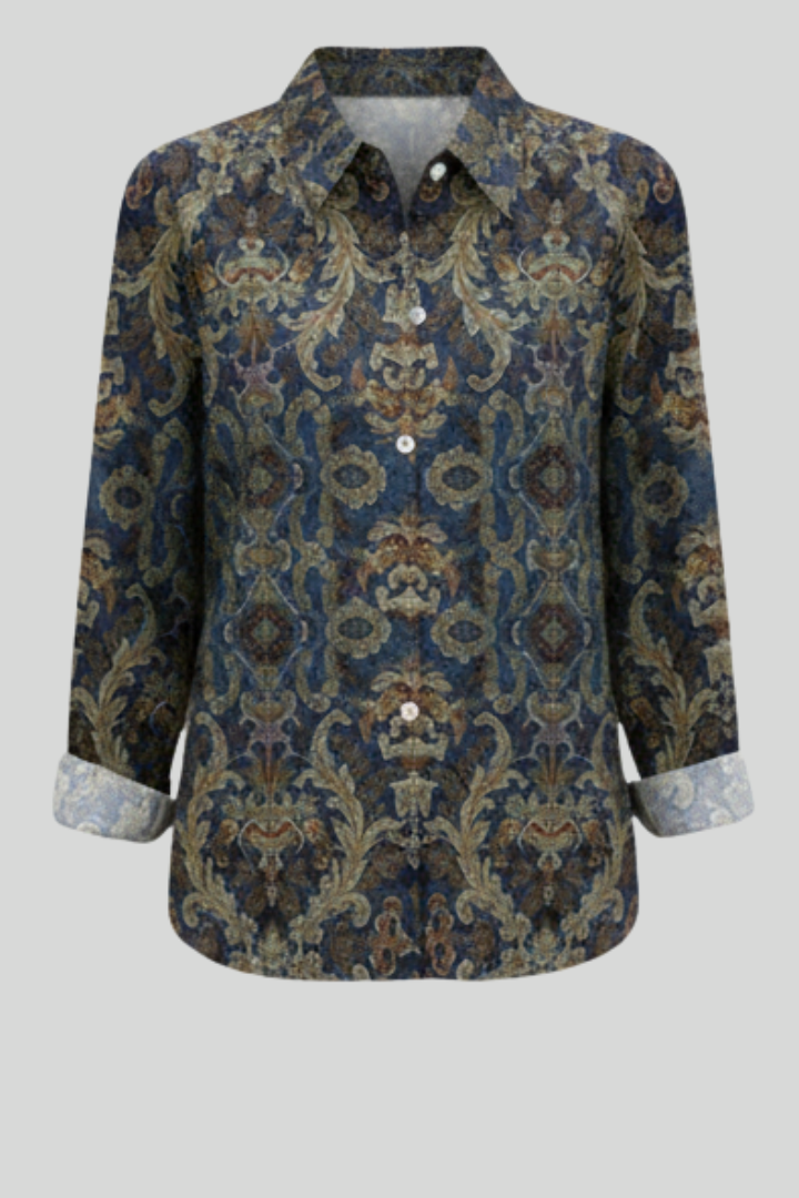 Women’s Green Vintage Baroque Blouse