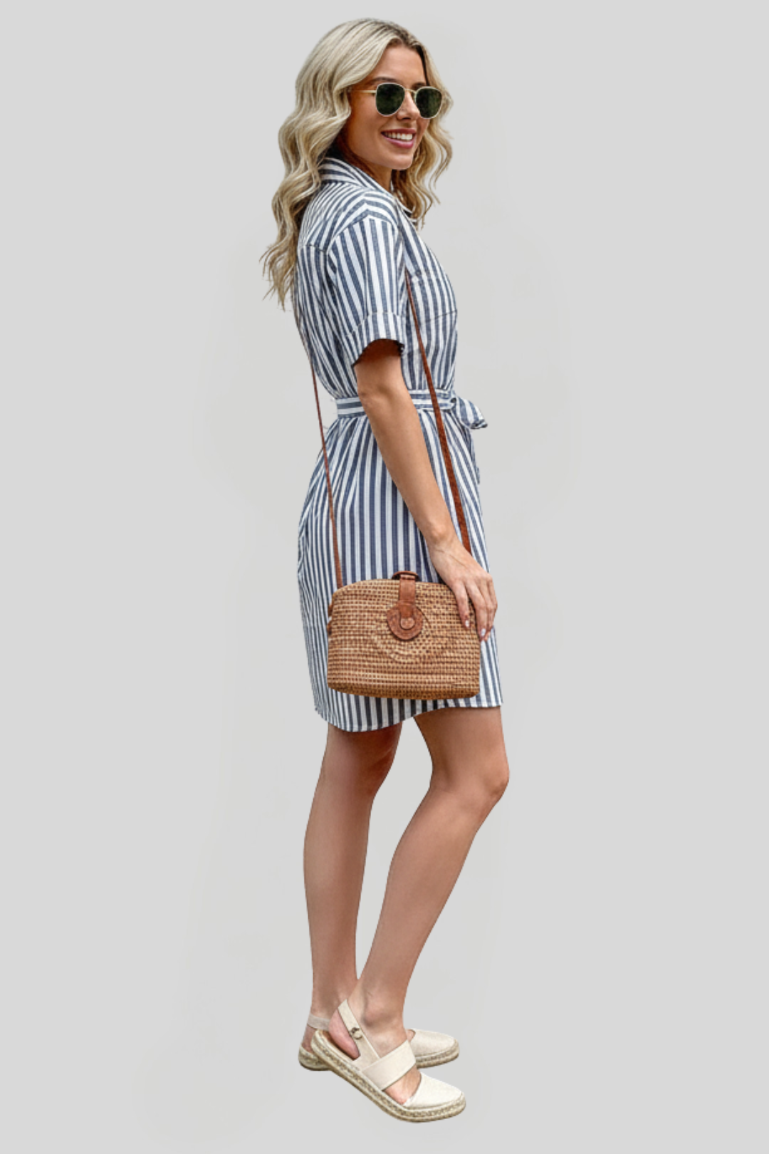 Women's Striped Shirt Dress
