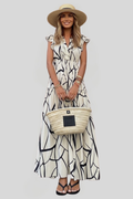 Women's Bold Geometric Print Maxi Dress