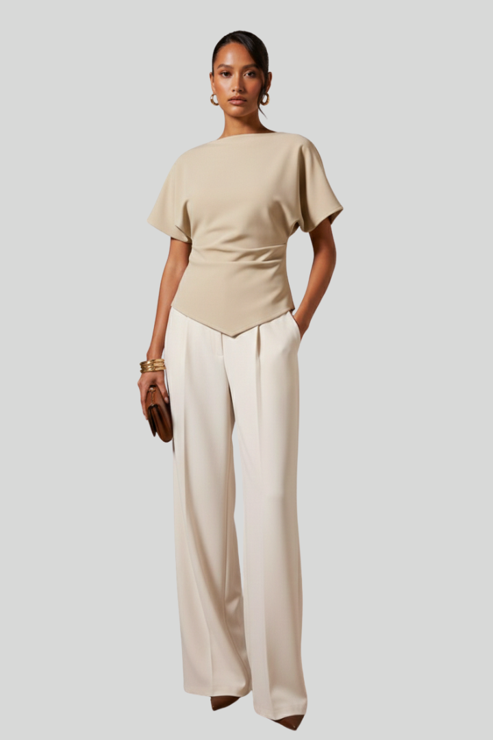 Elegant Women’s Ruffled Sleeve T-shirt