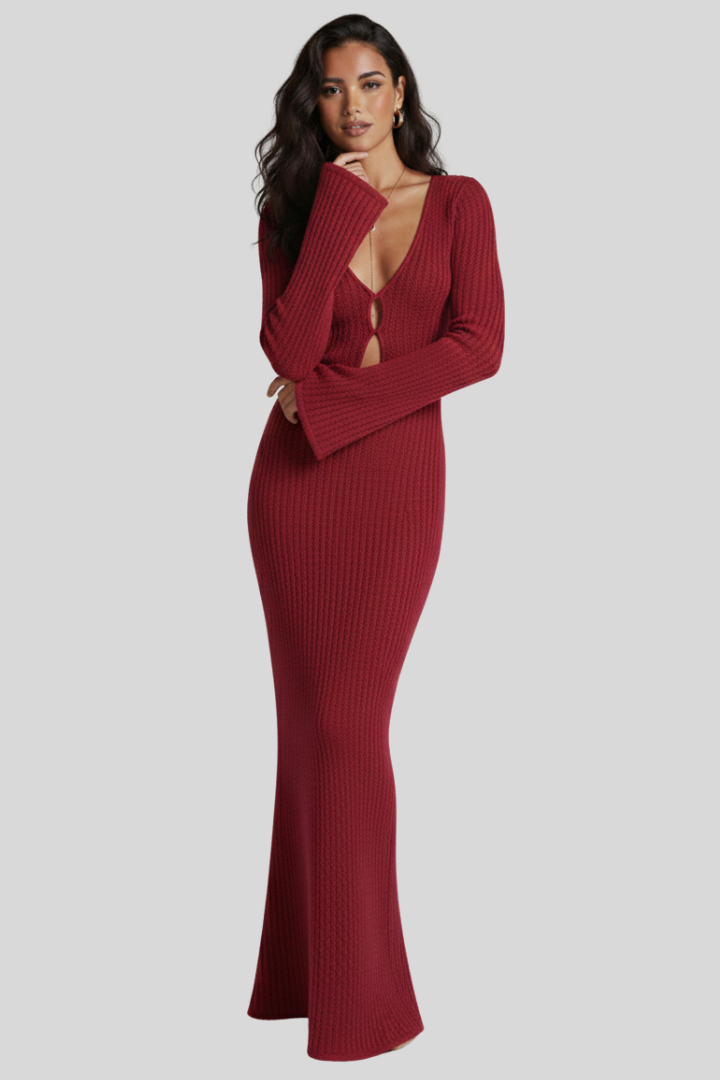 Women's Crochet Knit Maxi Dress