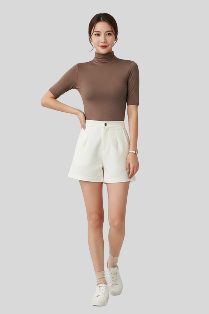 Women’s Slim Fit Roll Neck Top