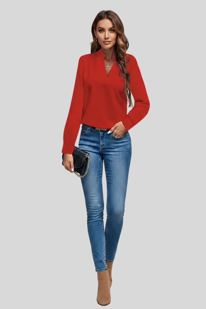 Women V Neck Blouse