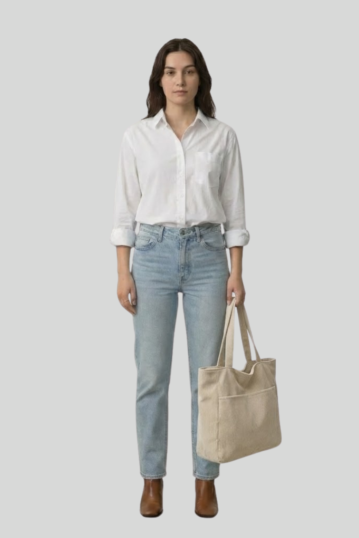 Women's Spacious Khaki Tote Bag