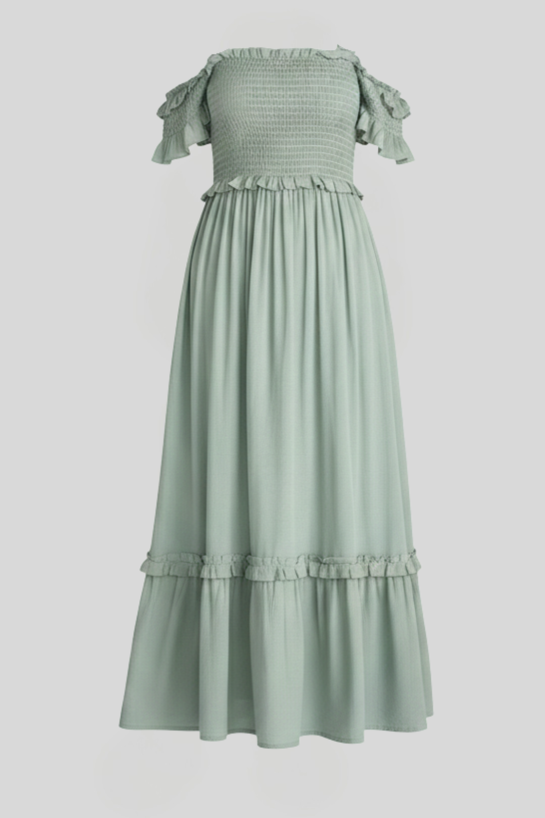 Women's Ruffle Details Midi Dress