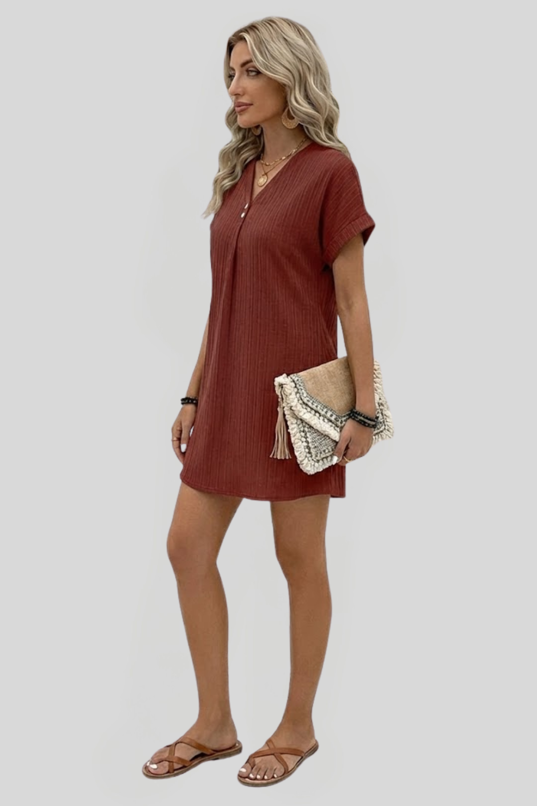 Women's Stylish V-Neck Dress