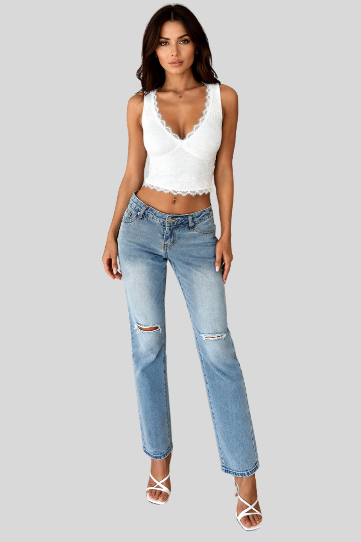Women's Lace V-Neck Bralette Top