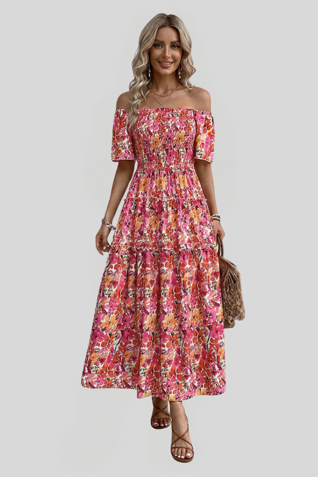 Women's Tiered Ruffle Maxi Dress