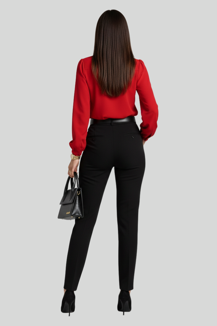 Women’s High Neck Bow Blouse