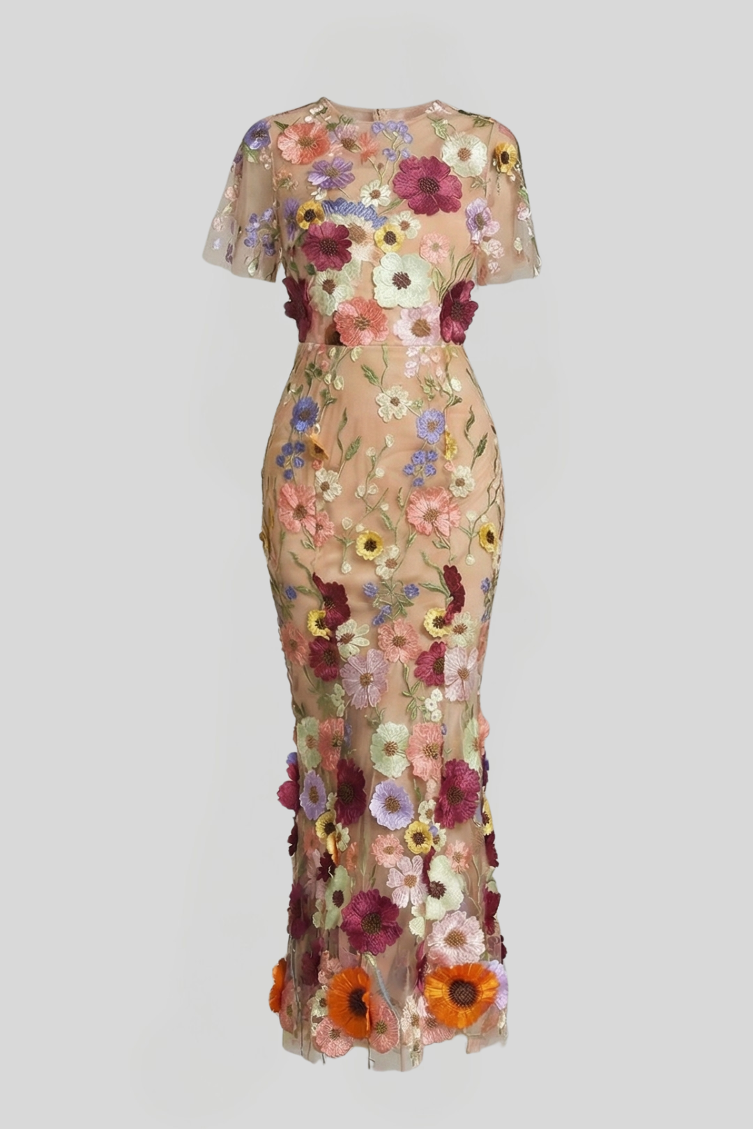 Women's Embroidered Midi Dress