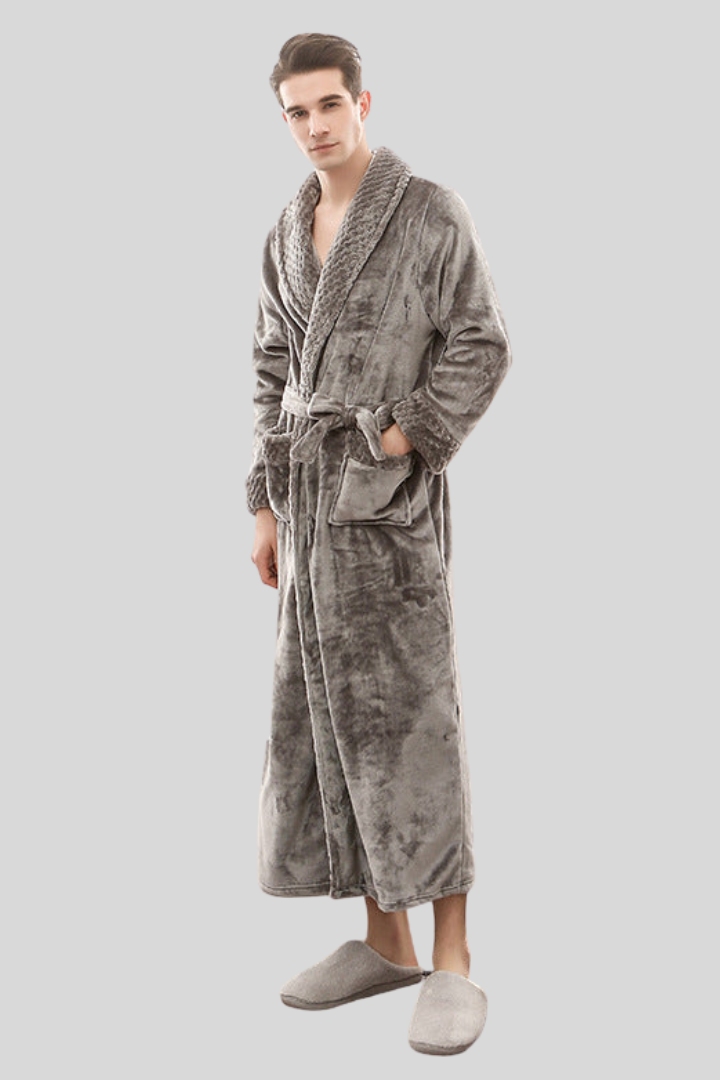 Unisex Soft Dressing Gown with Pockets