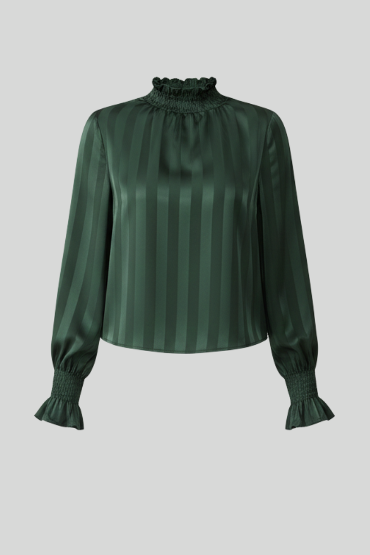 Women’s Elegant Gathered Round Neck Blouse
