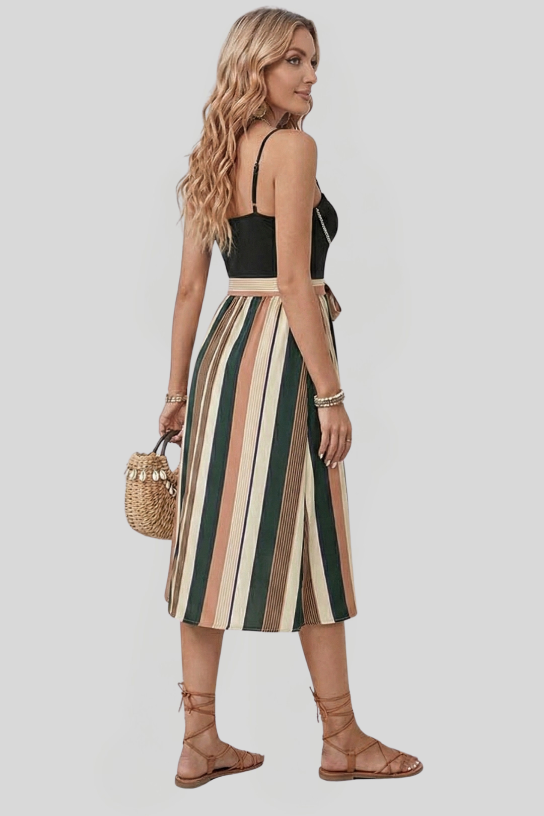 Women's Striped A-Line Dress