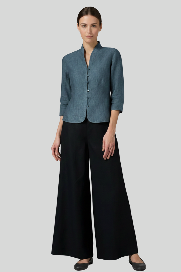 Elegant Classy Mandarin Women Blouse