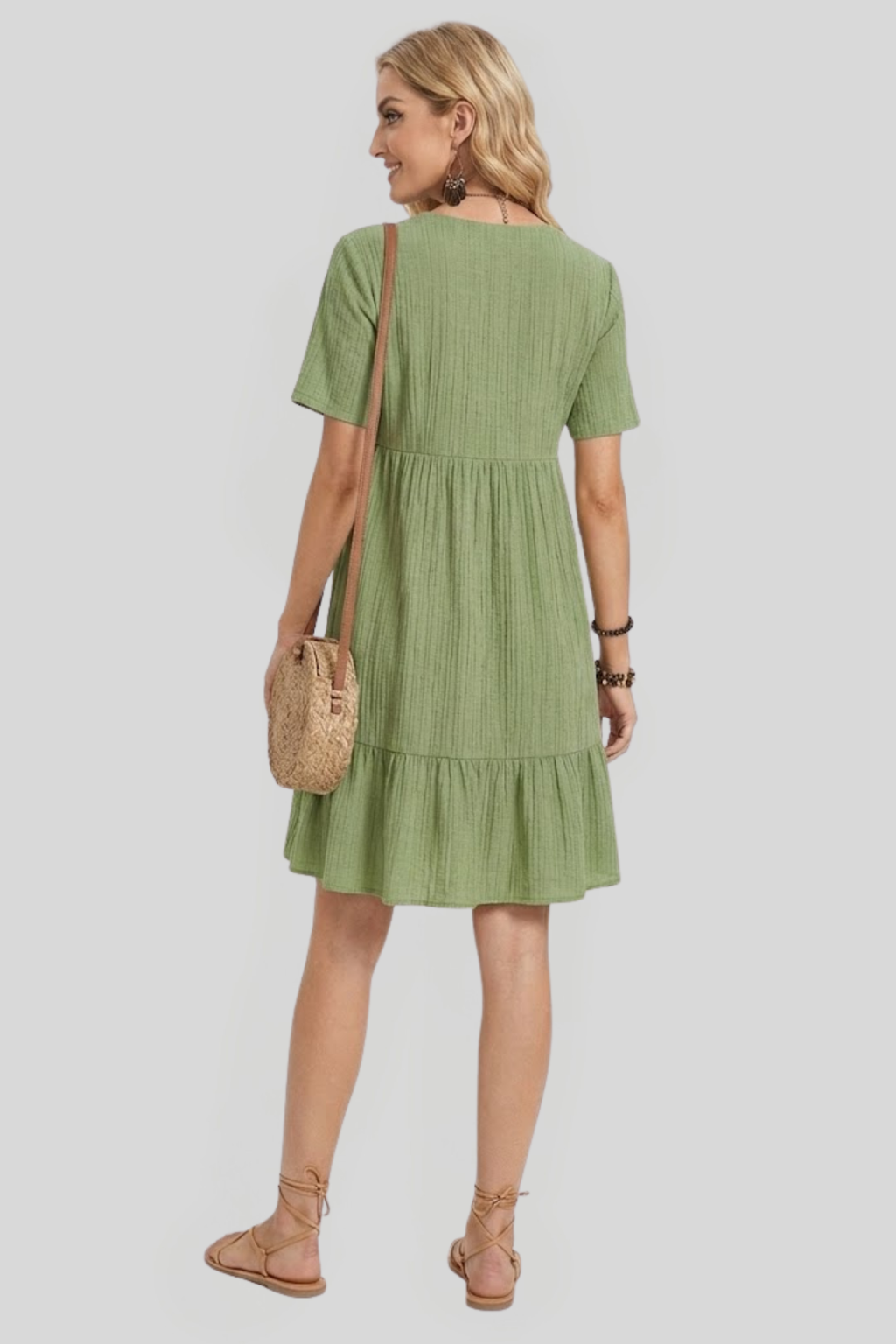 Women's Elegant Pleated Casual Dress