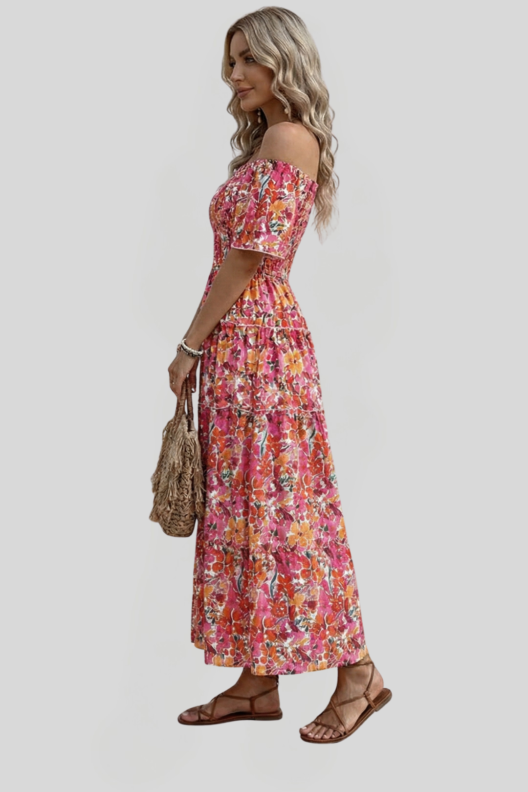 Women's Tiered Ruffle Maxi Dress