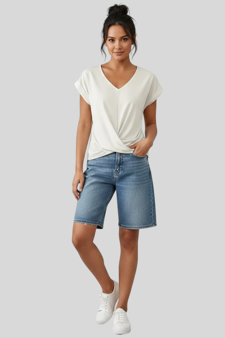 Chic Women V-Neck Top Stylish