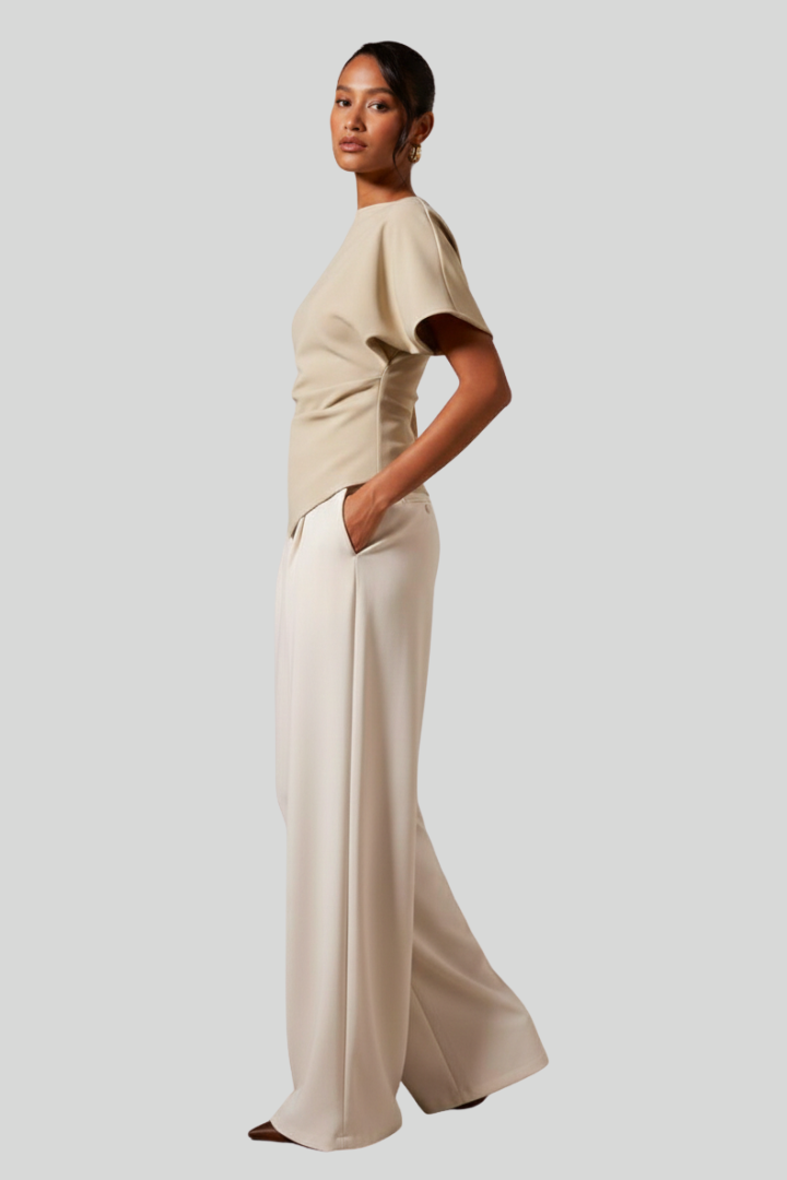 Elegant Women’s Ruffled Sleeve T-shirt