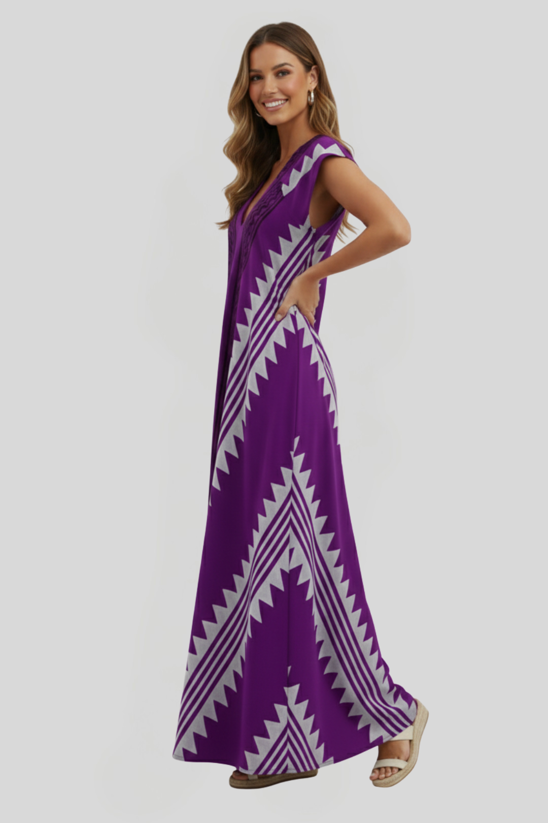 Women's Ethnic Flowy Maxi Dress