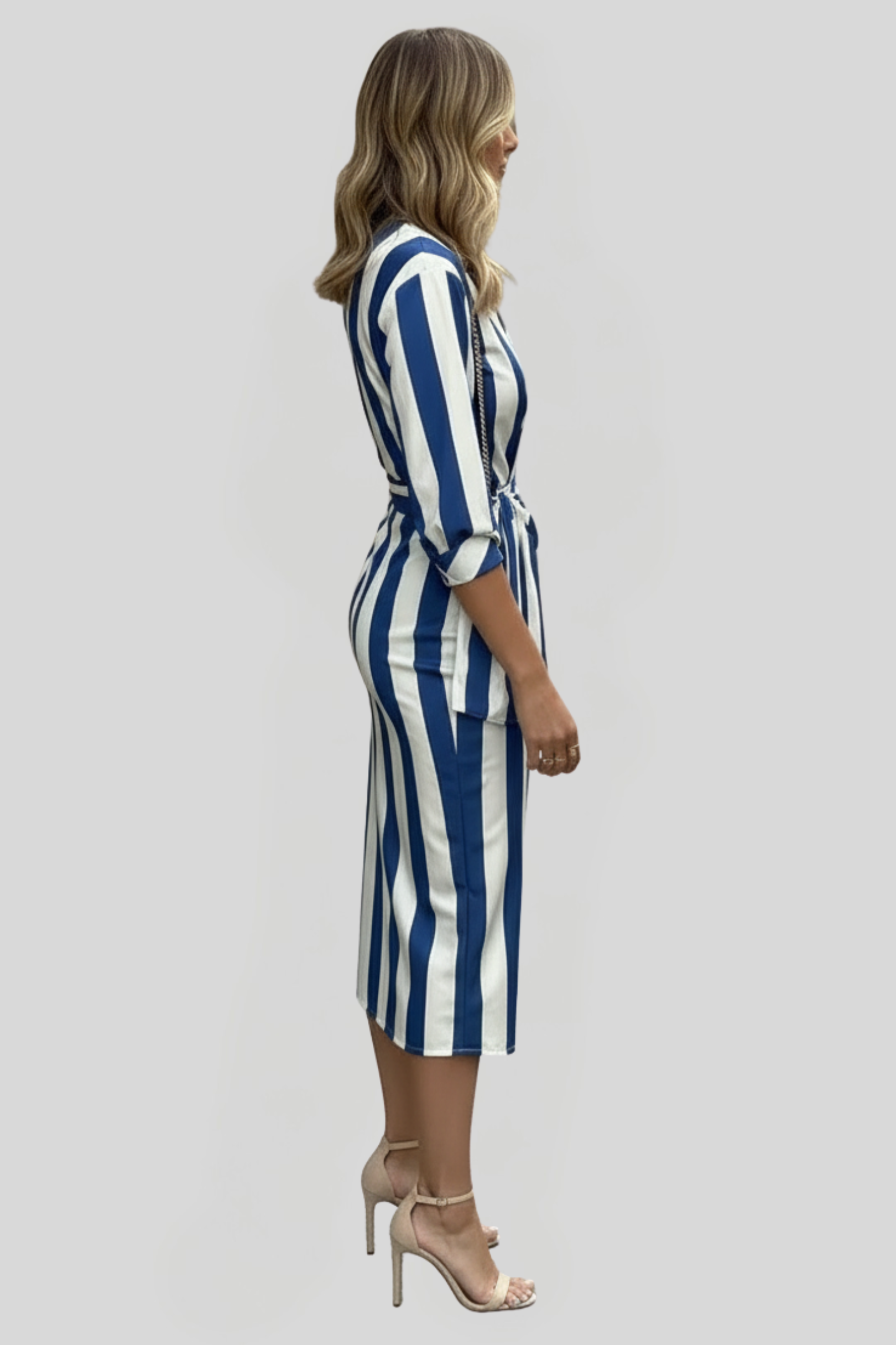 Women's Elegant Wrap Shirt Dress