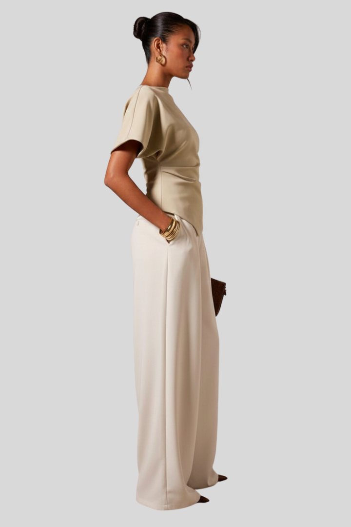 Elegant Women’s Ruffled Sleeve T-shirt