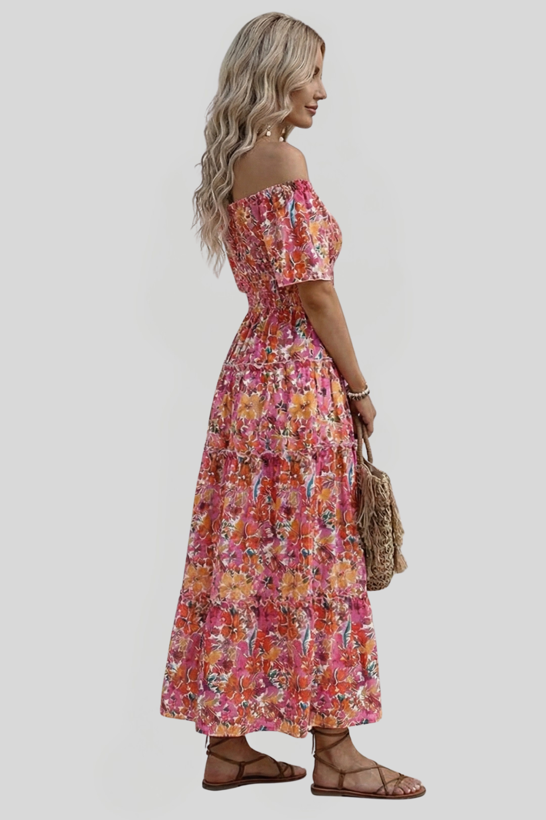 Women's Tiered Ruffle Maxi Dress