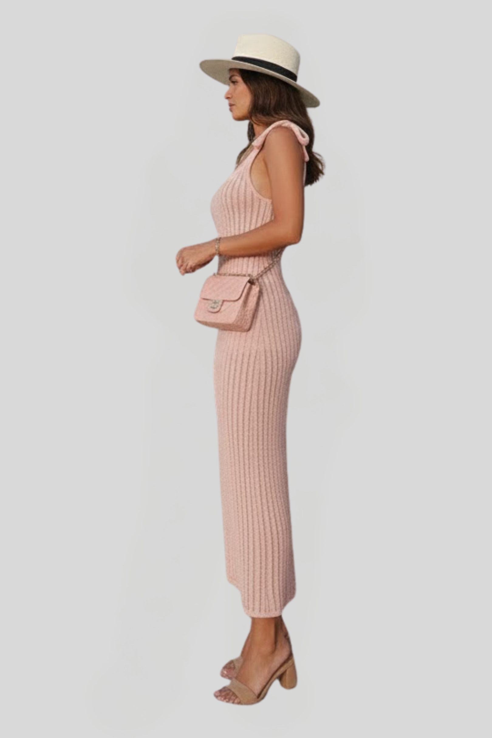 Women's Ribbed Knitted Maxi Dress