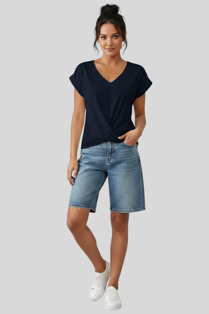 Chic Women V-Neck Top Stylish
