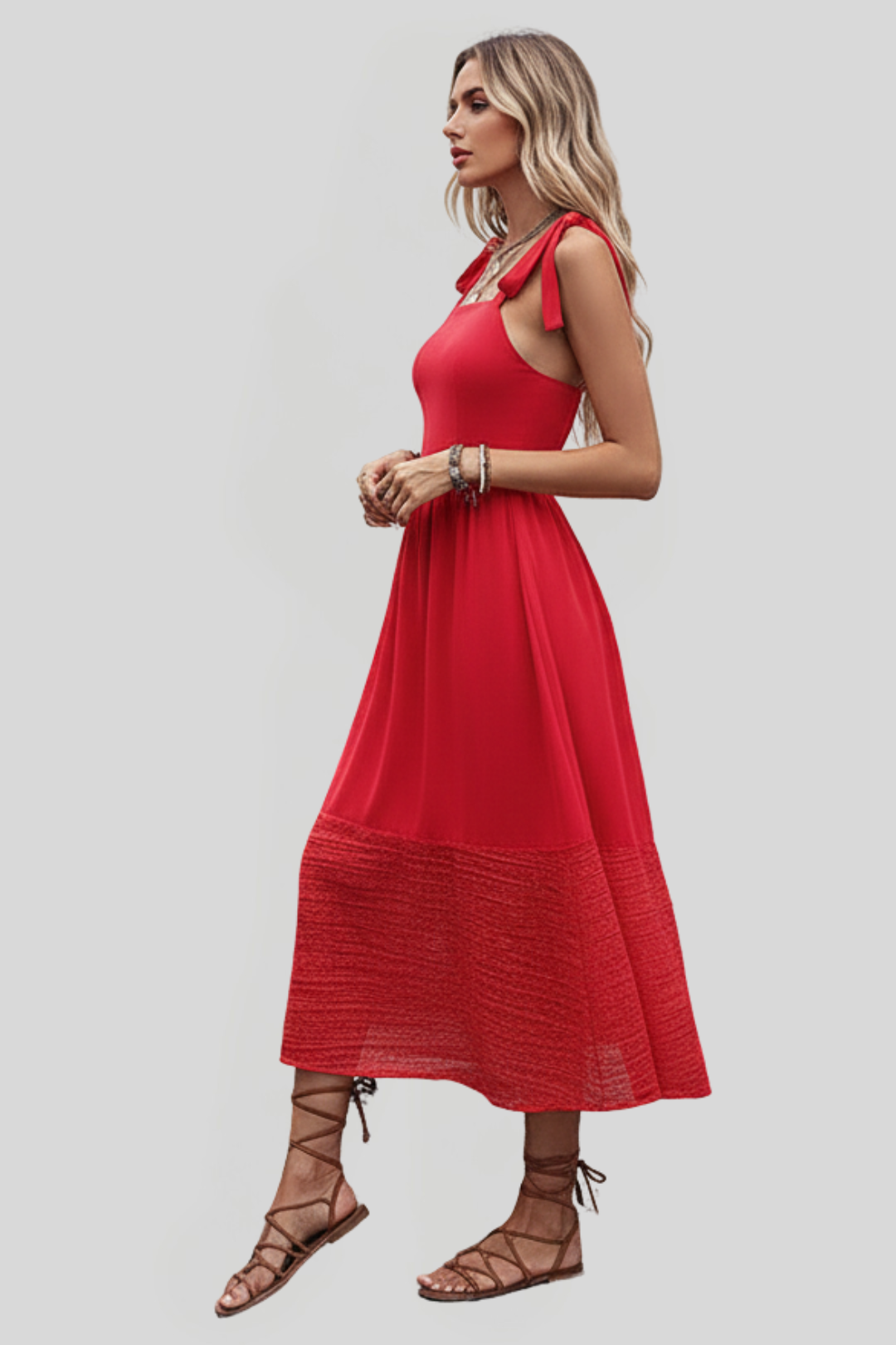 Women's Square Neck Midi Dress