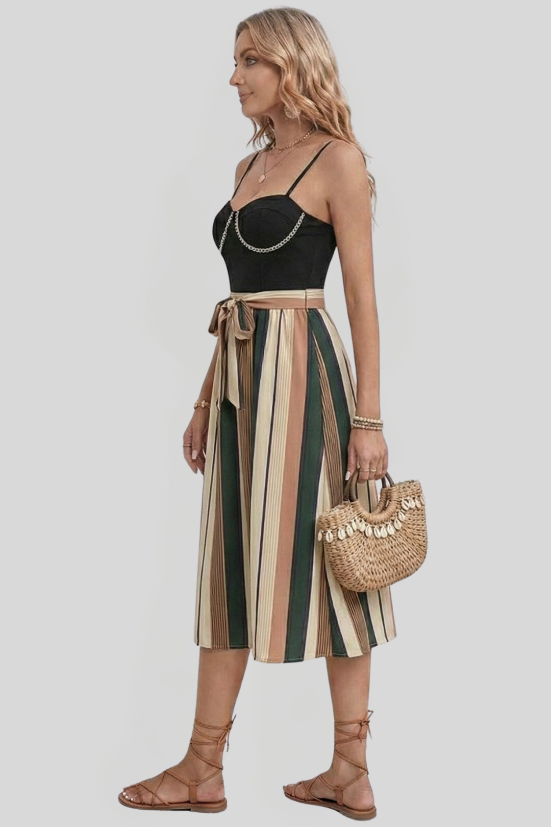 Women's Striped A-Line Dress