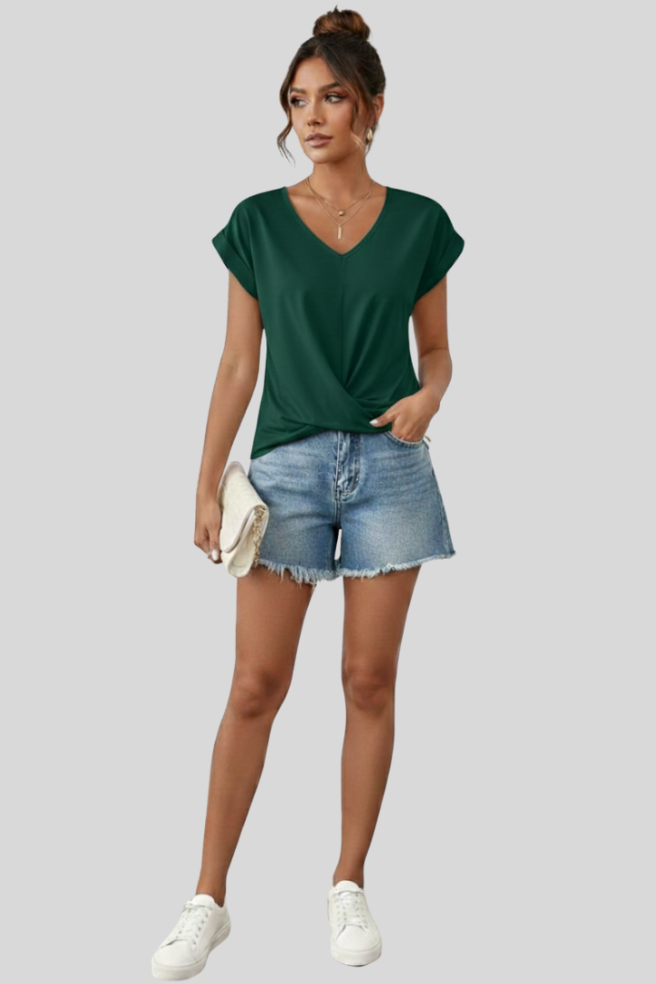Women's Lightweight V-Neck Summer Blouse