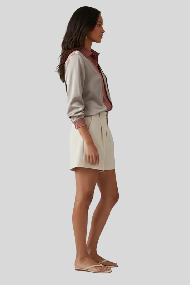 Women’s Vertical Stripe Work Blouse Shirt