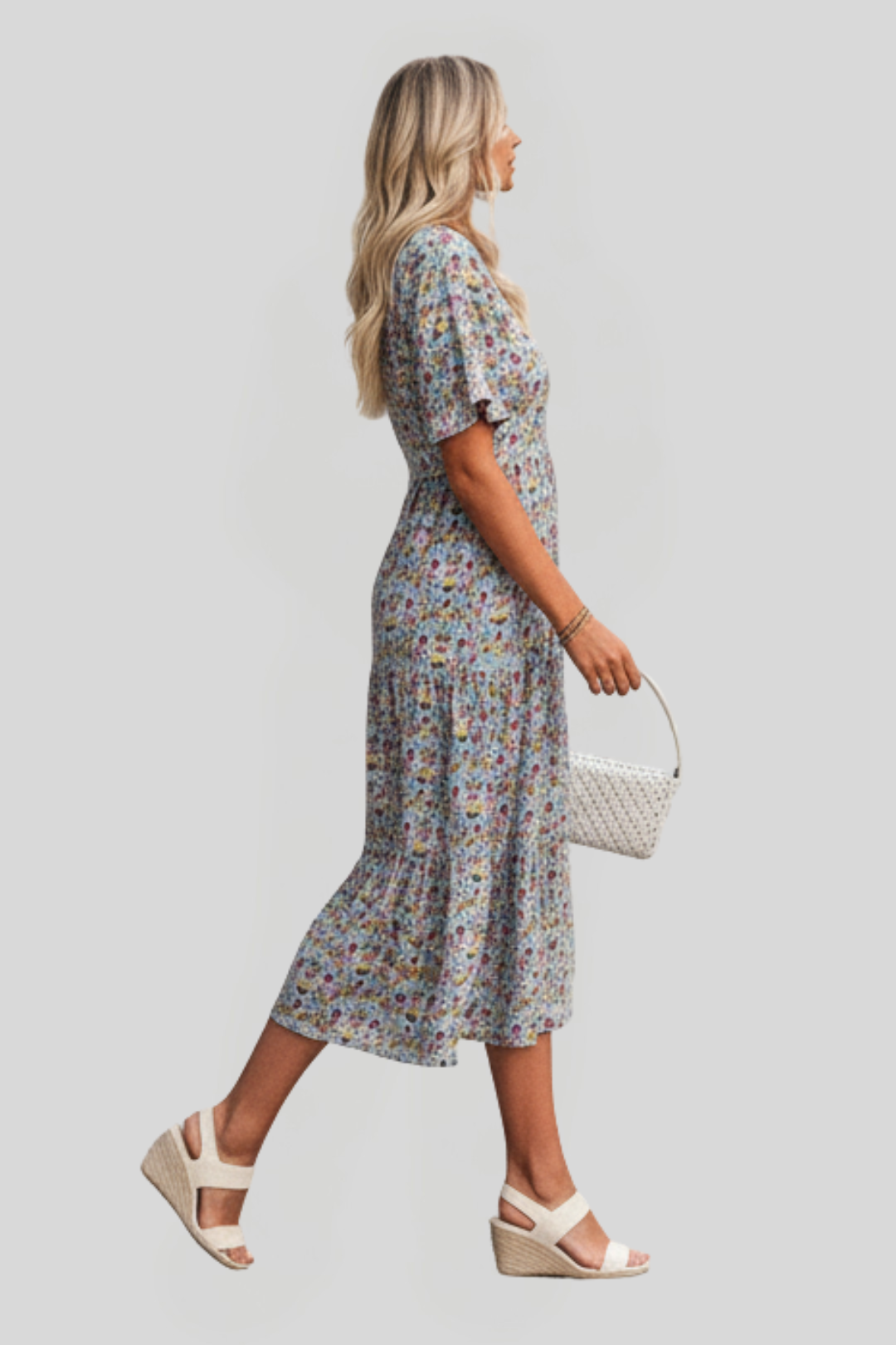 Women's Floral Midi Summer Dress