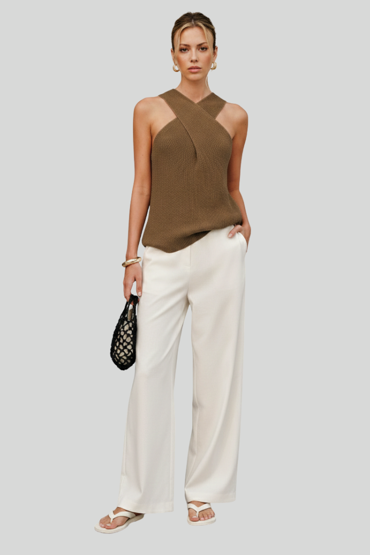 Elegant Women’s Halter Neck Top