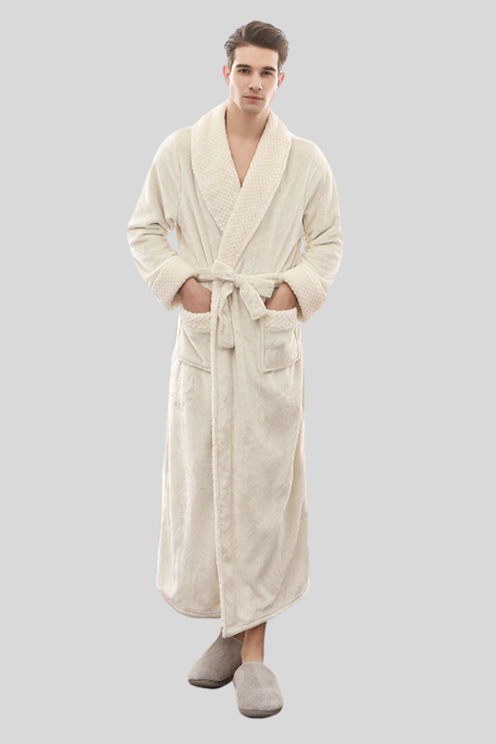 Unisex Soft Dressing Gown with Pockets