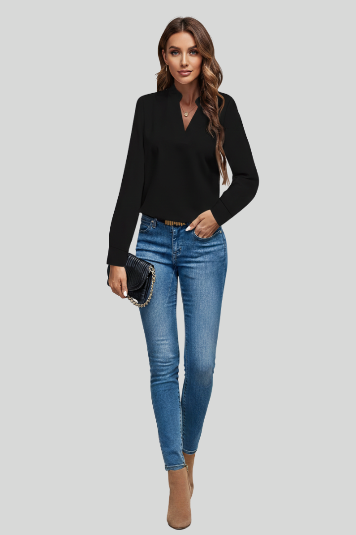 Women V Neck Blouse