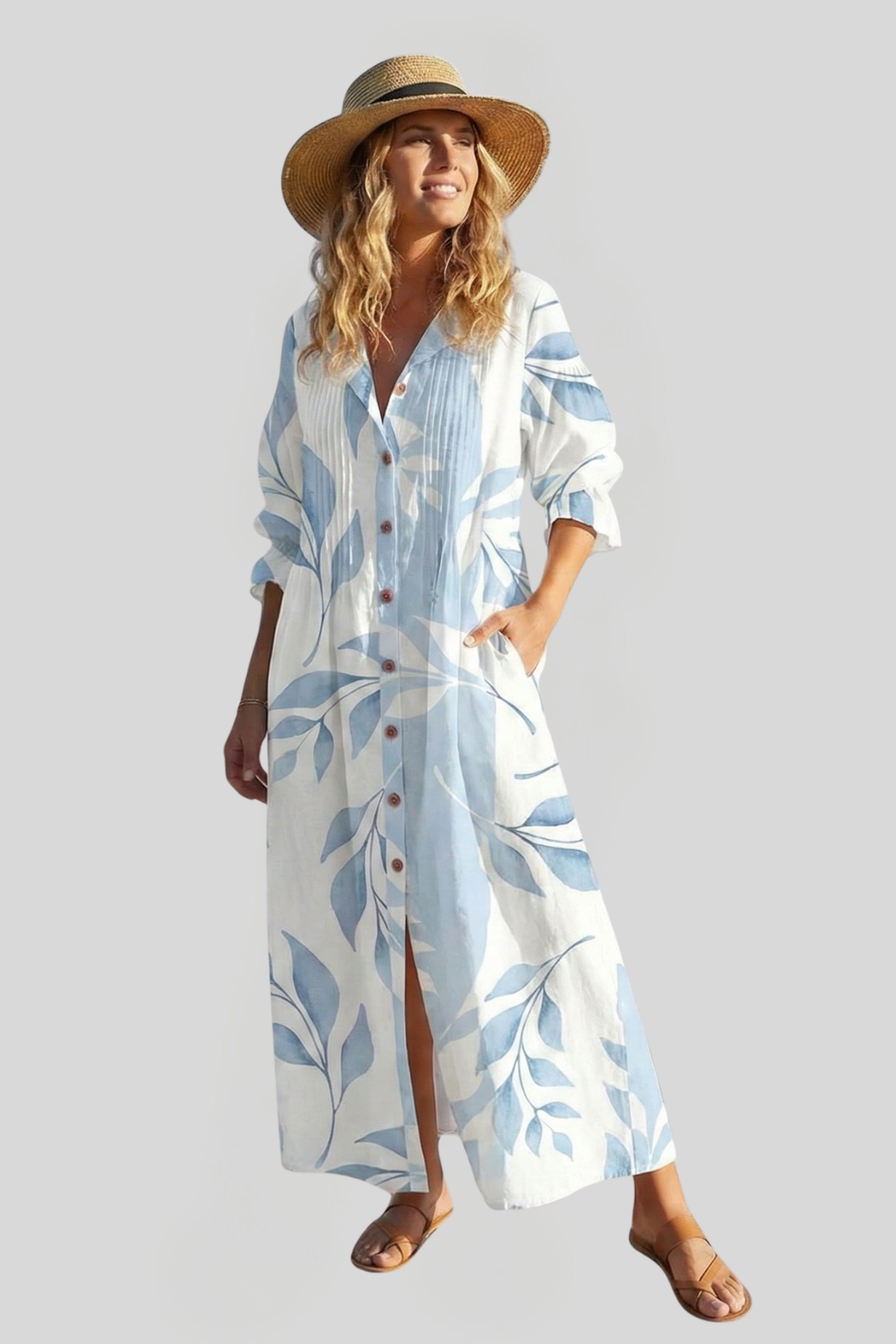 Women's Boho V-Neck Maxi Dress