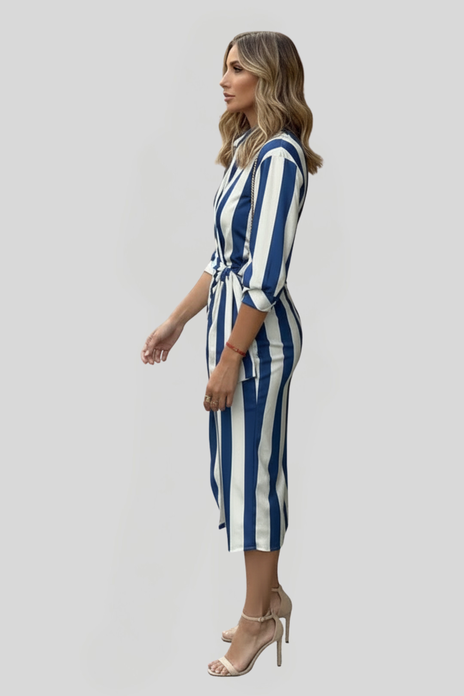 Women's Elegant Wrap Shirt Dress