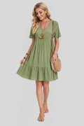 Women's Elegant Pleated Casual Dress